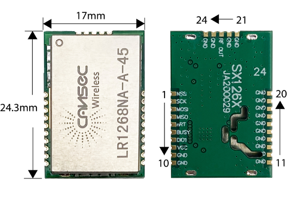 وحدة إرسال Lora للإخراج اللاسلكي Iot Rf Cansec Lr1268na-G Sx1278