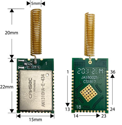 وحدة 13dBm 1uA Cc1310 Lora 868mhz Wireless RF Soc Ti Module