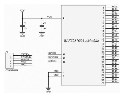 160M 1uA وحدة RF الشمالية وحدة Transceiver وحدة إدارة الطاقة الآلية BLE52810SA-A